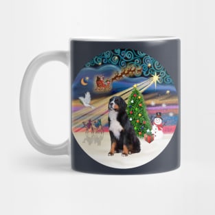 "Christmas Magic" with a Bernese Mountain Dog Mug